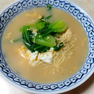 マルちゃん正麺で かき玉風とんこつ味